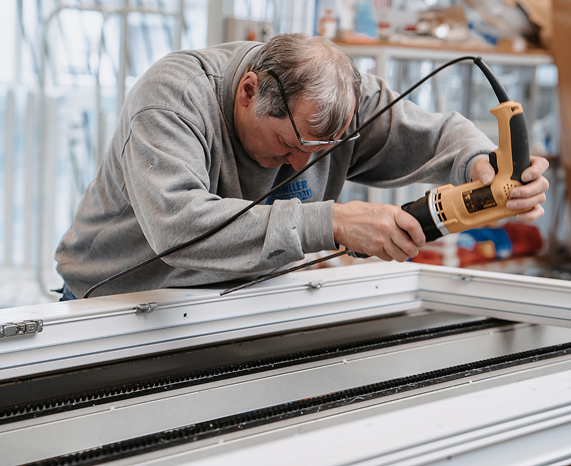 Produktion bei Fensterbau Lohmiller